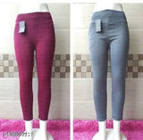 Checked Lycra Gorgioug Gym Jeggings for women's workout, size 26-32 (waist 26in-32in, length 35in-36in)