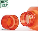 Food grade water bottle combo, black BPA-free fridge bottles for home, office, gym & school. Freezer safe, leak proof and easy pour design. Compact with transparent construction for easy access to refreshing drinks