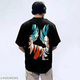 Cotton oversize tees for men with printed Naruto Uzumaki, Itachi Uchiha, Sasuke Uchiha, Kakashi Hatake, Minato Namikaze, Deidara, and Kiba Inuzuka characters in various sizes: S-XXL. (India origin)