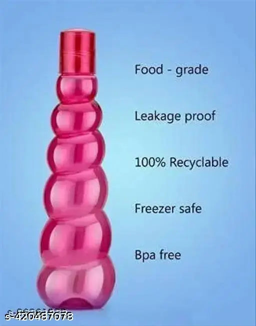 Multicolor checkered pattern, unbreakable and leak-proof fridge water bottle set for office, sports, school, gym, yoga - 1000ML (6PCS)