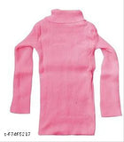 Colorblocked wool high neck sweater for kids, featuring long sleeves and Indian origin