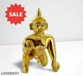 Metal Krishna idol: Laddu Gopal, 0.5cm x 0.5cm x 0.5cm figurine from India