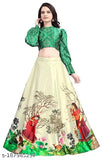 Printed tribal lehenga-choli set, silk & satin with long sleeves, Navratri festival special, Indian origin