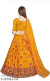 Embroidered tissue lehengha choli and dupatta set, sleeveless for kids aged 8-16 years, stitched net, Indian craftsmanship