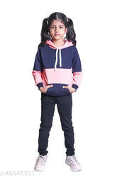 Wool self-design sweatshirt for kids (1-8 years), India-made girls and boys apparel