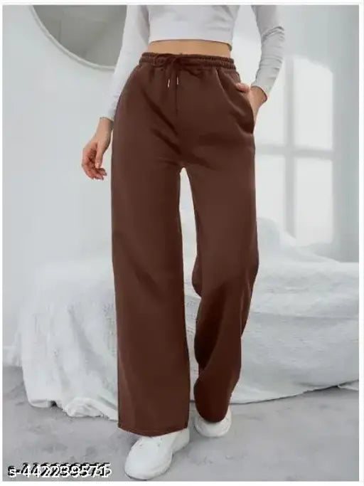 Black cotton blend trendy women's joggers for casual use, offering comfort and style for everyday wear