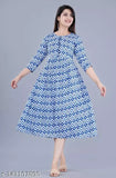 New printed rayon Gaither gown, three-quarter sleeve length, vibrant Indian print in single sizes S-XXXXL