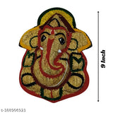 Wooden Ganesh idols: Vettiver Ganesh, Lavancha Ganesh, and Vettiver Vinayagar (each 9 inches tall), traditional Indian figurines of Hindu deity Ganesha