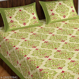 Cotton ethnic motif flat sheets, 180 thread count, perfect for summer