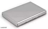 Water-resistant stainless steel credit card holder, 6-card capacity, sleek design, business essential, Indian origin