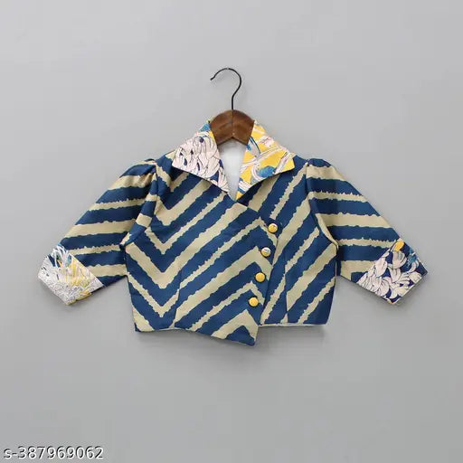 Printed cotton crop-top Lehenga for baby girls, trending party wear, ethnic motif net, 2-8 years