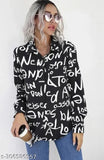 Long-sleeve crepe printed shirt for women, Indian made, features stylish design