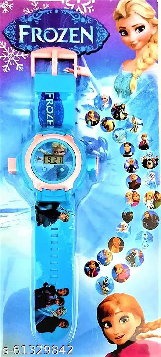 Digital Frozen Projector Watch with 24 Images for Kids, Attractive and Fun Design, Free Size Dial Diameter: 20mm, Made in India