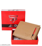 Beige faux leather men's wallet by LOBATA, featuring 2 compartments, textured pattern, ideal for daily use and gift-giving. Slim design suitable for various trousers." (116 characters)