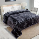Ultra soft floral double bed light mink winter blanket, solid color polyester. Perfect for cozy comfort all year round. Indian-made microfiber blend