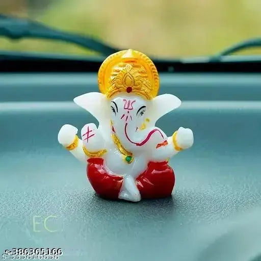 Handcrafted Ganesha Vinayaka Statue from India, religious idol for car dashboard or home decor