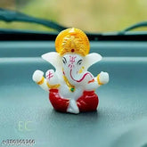Handcrafted Ganesha Vinayaka Statue from India, religious idol for car dashboard or home decor