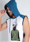 Naruto anime series polycotton sleeveless t-shirt, printed net design, refreshing wardrobe addition, Indian origin