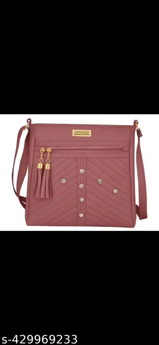 PU cross-body multipurpose sling bag, adjustable for men & women, solid color, durable design