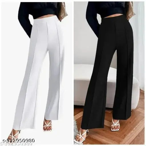 Cotton blend, premium western-styled karara for women & girls - Solid color, pack of 2, waist sizes 28, 30, 32, 34