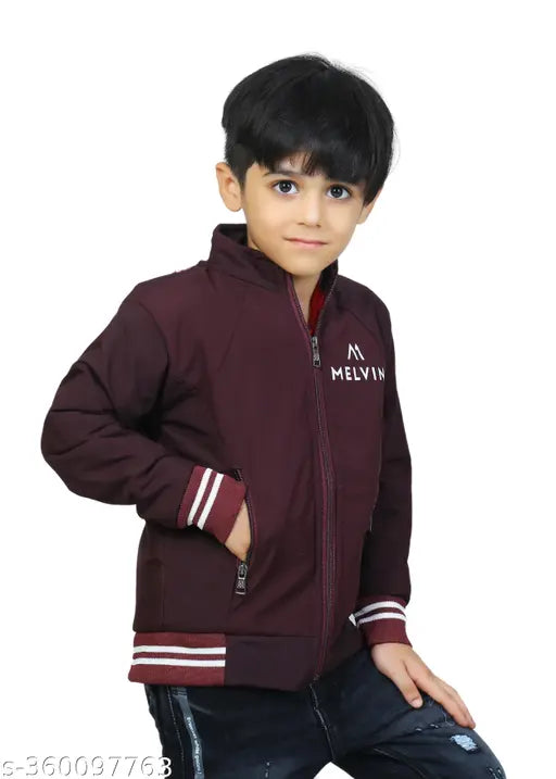 Nylon long sleeve boys jacket, trendy cutiepie coat, 6-7 years size, India-made fashion wear