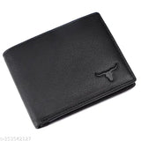 Real leather, slim RFID blocking wallet with 2 compartments, hand-stitched premium buffalo leather, India-made