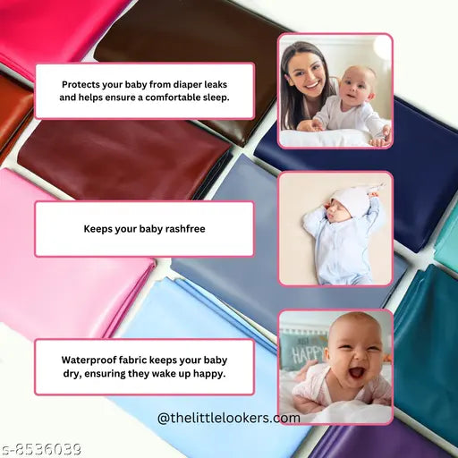 Waterproof microfiber crib sheets (Medium Maroon & Dark Pink) - quick dry, reusable, and absorbent for babies. Pack of 2