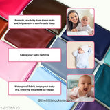 Waterproof microfiber crib sheets (Medium Maroon & Dark Pink) - quick dry, reusable, and absorbent for babies. Pack of 2