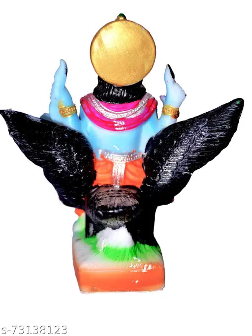 Multicolor unbreakable 15cm Sani Dev idol, polyresin Vastu showpiece for home decor