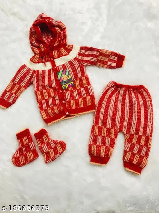 Stylish checked boys sweaters, long sleeve, pack of 3 in sizes 0-3 months, 0-6 months, 3-6 months - Indian origin