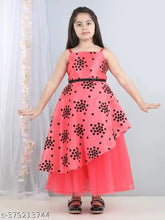 Pink net party dress with toy balloon print, ideal for kids aged 2-12 years
