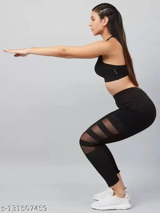 Green-shade printed net modal jegging for women, comfortable gym & casual wear, classic look - ankle length, fully stretchable