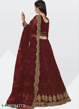 Embroidered semi-stitched lehenga choli in heavy net for girls aged 9-14, pair with heels and jewelry