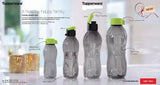 Tupperware plastic fridge bottles set, 4-piece pack for water storage & carry, ergonomic design - India origin