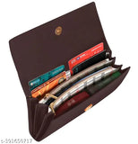 Faux leather hand clutch with 4 compartments, printed net pattern, free size (9in x 4in). High-quality women's wallet, perfect for daily essentials like mobile and keys. Indian origin