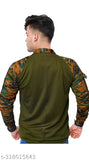 Indian Army cotton t-shirt, long sleeves, printed pattern for men's wear, ideal for casual style