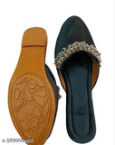 Velvet sole Shaneel slip-on juti in India sizes (IND-4, IND-5, IND-6, IND-7, IND-8, IND-9), high-quality Indian footwear on display