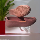 Mesh peach ballerinas for women, closed-back design, sizes: IND-5 to IND-9 (India origin)