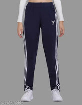 Navy striped cotton blend women's maxi length regular fit lower pyjamas for fun nights