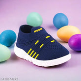 Navy blue slip-on canvas shoes with whistle sound for toddlers (02 years), breathable and skin-friendly for all seasons