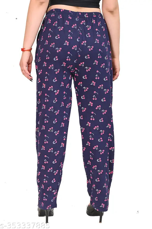 Women's cotton stretch lower, beautiful designs in various colors - perfect for casual wear & active lifestyle