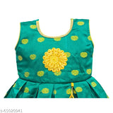 Bright Banaras Silk Cotton gown, sleeveless self-design net dress for girls aged 2-4 years, India origin, high quality and best price