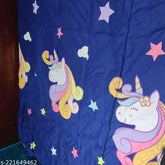 Dark blue cotton single size baby comforter, ideal for 0-4 year olds. Comforting softness for your little one