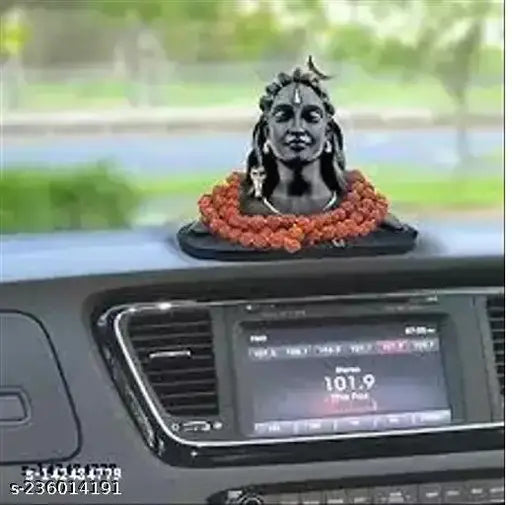 Adiyogi 6.5-inch x 5-inch Plastic Fiber Statue, spiritual figurine for home & office decor, made in India. Ideal for daily positivity