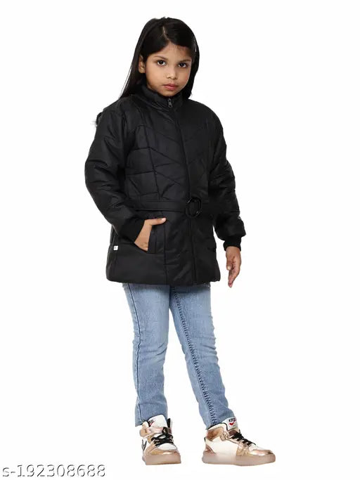 Modern nylon self-design net jacket for girls, comfort and style for young kids (age 0-12 months)