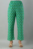 Printed cotton kurta plazzo set, gota patti work on yoke & sleeves - Indian ethnic wear for daily/festive occasions