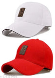 Orange and white adjustable cotton Edixo cap for men and boys, featuring classic brand logo on onesize baseball cap from India