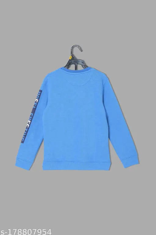 Cotton blend solid sweatshirt for boys trendy fashion, 4-5 years size
