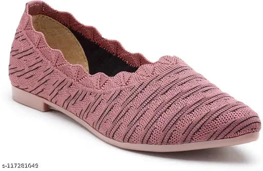 Synthetic striped ballerinas, comfortable and stylish Ballies by ALVO - ideal for women's and girls' casual outings