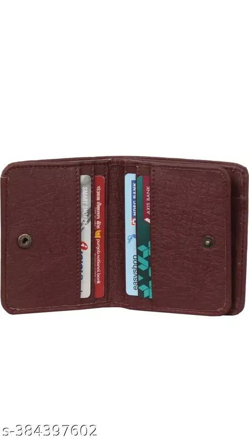 Gittak Faux Leather Wallet, solid pattern, 5 compartments for men and women, Indian origin